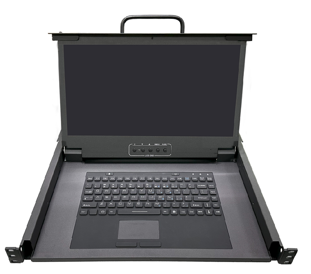 17寸1口KVM顯示器（航插三防黑）